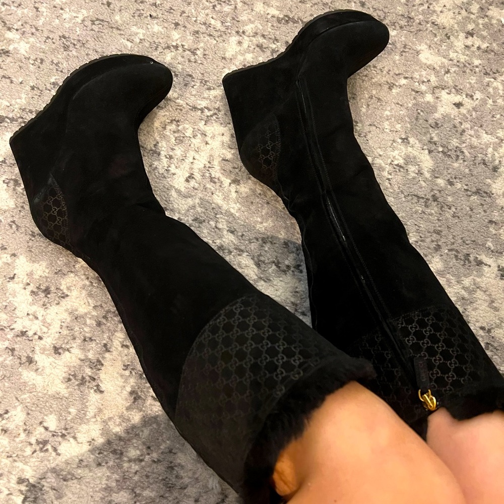 GUCCI platform boots, size 37